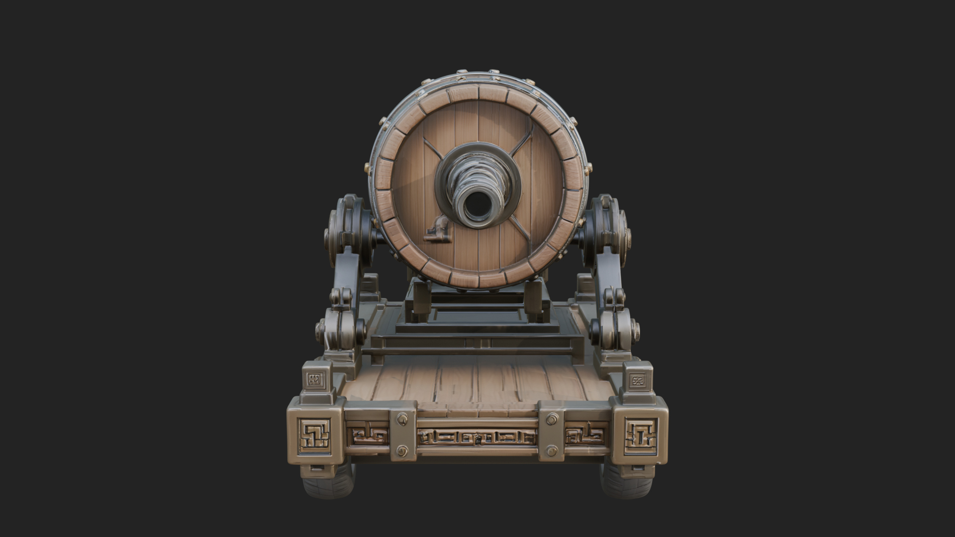 Barrel Siege Mortar Model Design 3 3D Print Model 3D Model