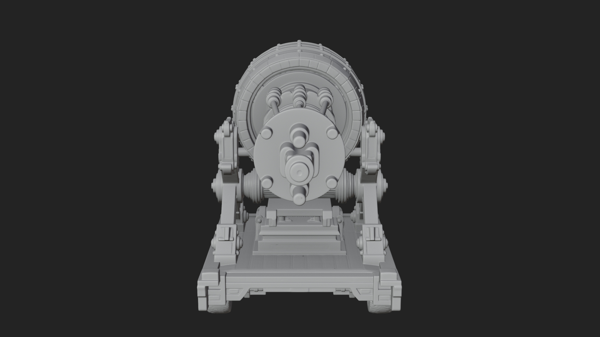 Barrel Siege Mortar Model Design 4 3D Print Model 3D Model