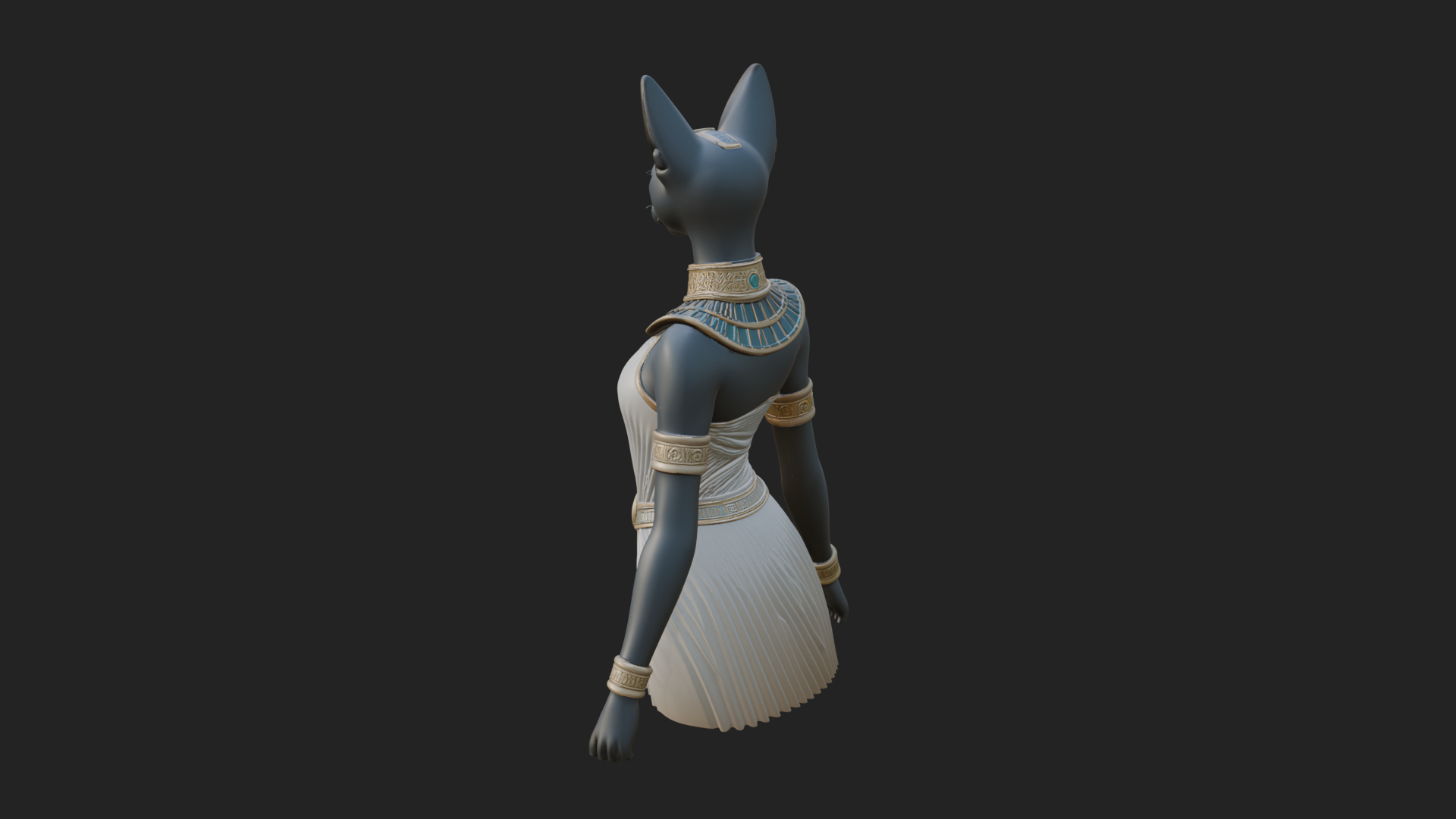 Bastet Cat Goddess Statue Design 1 3D Print Model 3D Model