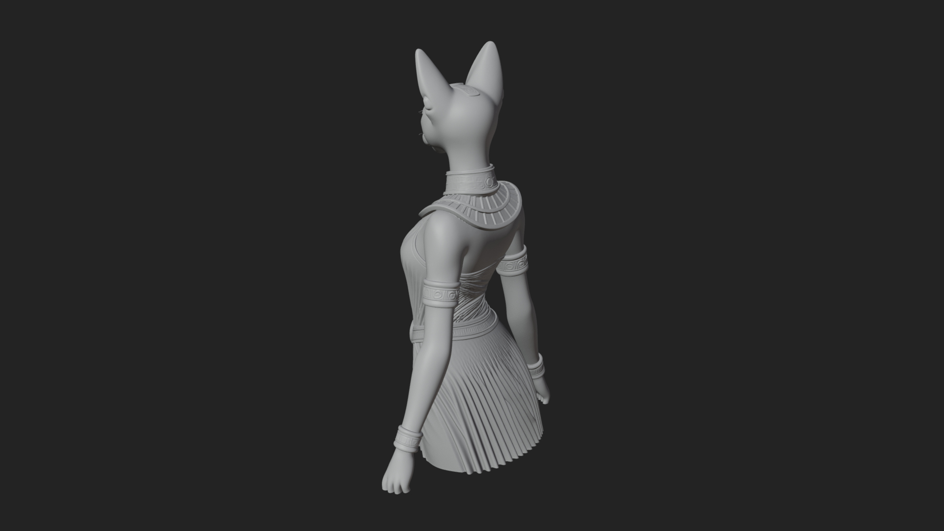 Bastet Cat Goddess Statue Design 1 3D Print Model 3D Model