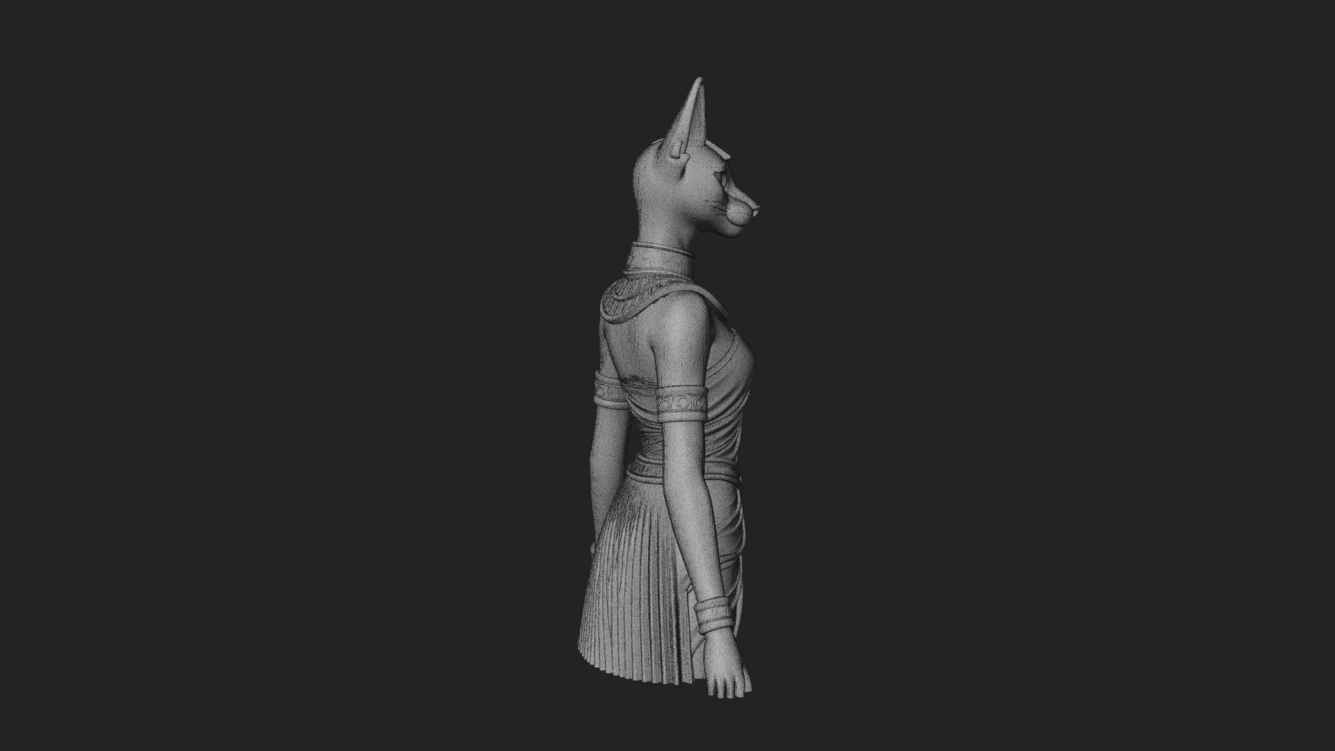 Bastet Cat Goddess Statue Design 1 3D Print Model 3D Model