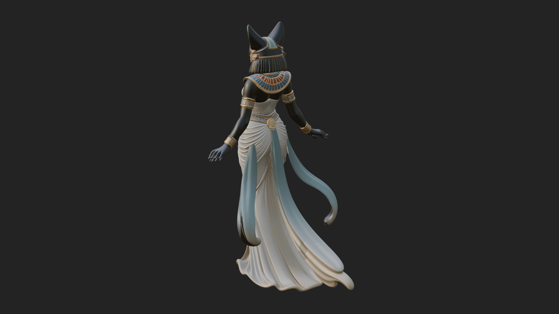 Bastet Cat Goddess Statue Design 2 3D Print Model 3D Model
