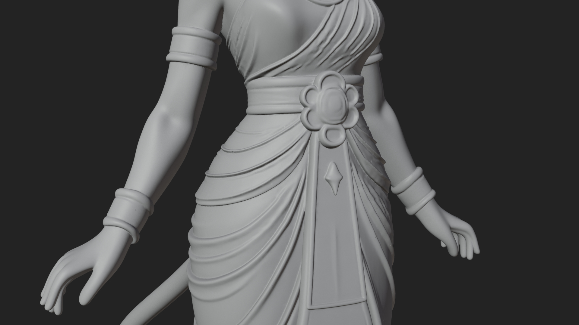 Bastet Cat Goddess Statue Design 3 3D Print Model 3D Model
