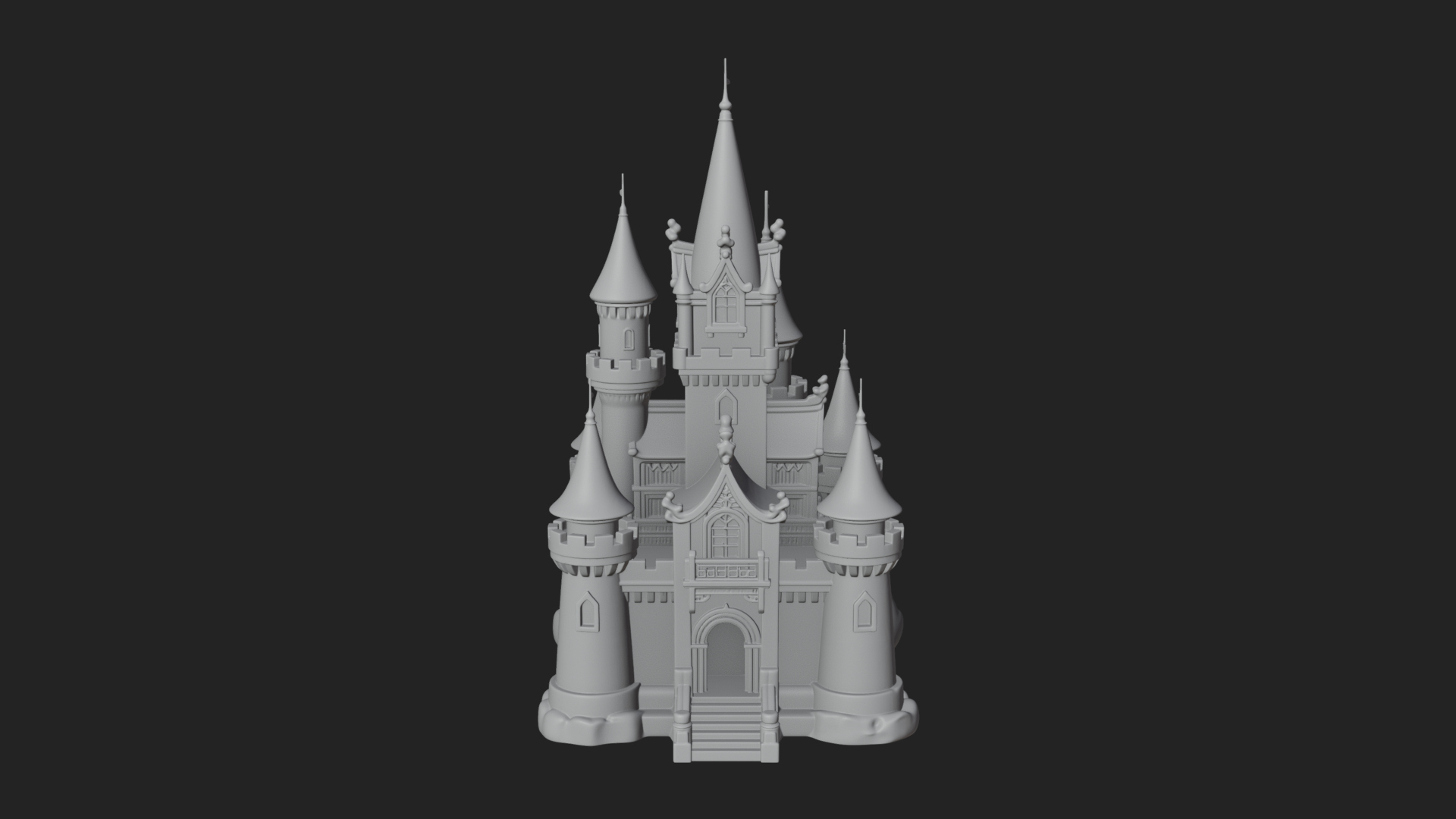 Battlement Castle Tower Design 10 3D Print Model 3D Model