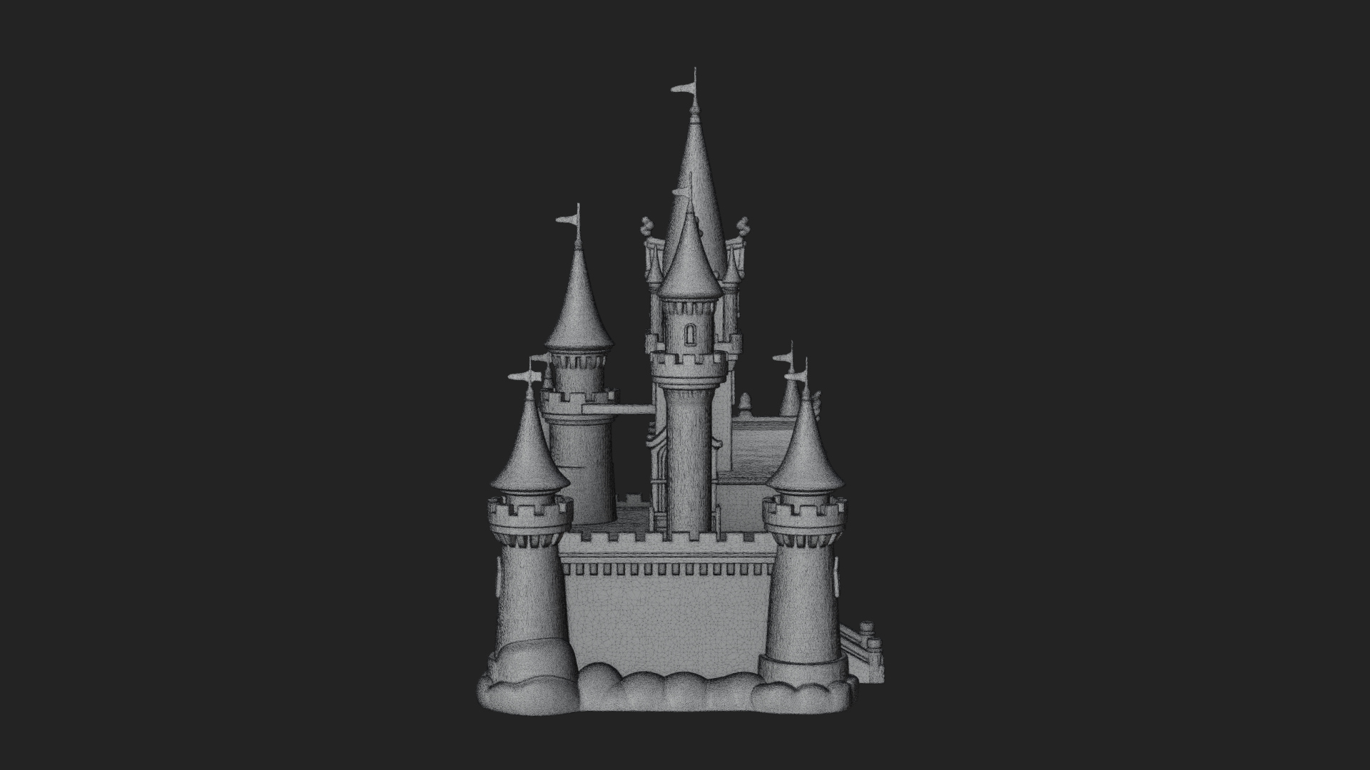 Battlement Castle Tower Design 10 3D Print Model 3D Model