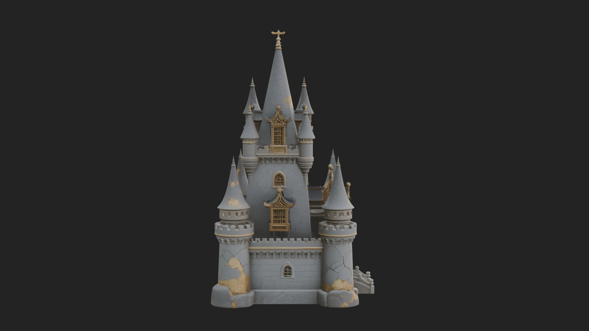 Battlement Castle Tower Design 11 3D Print Model 3D Model