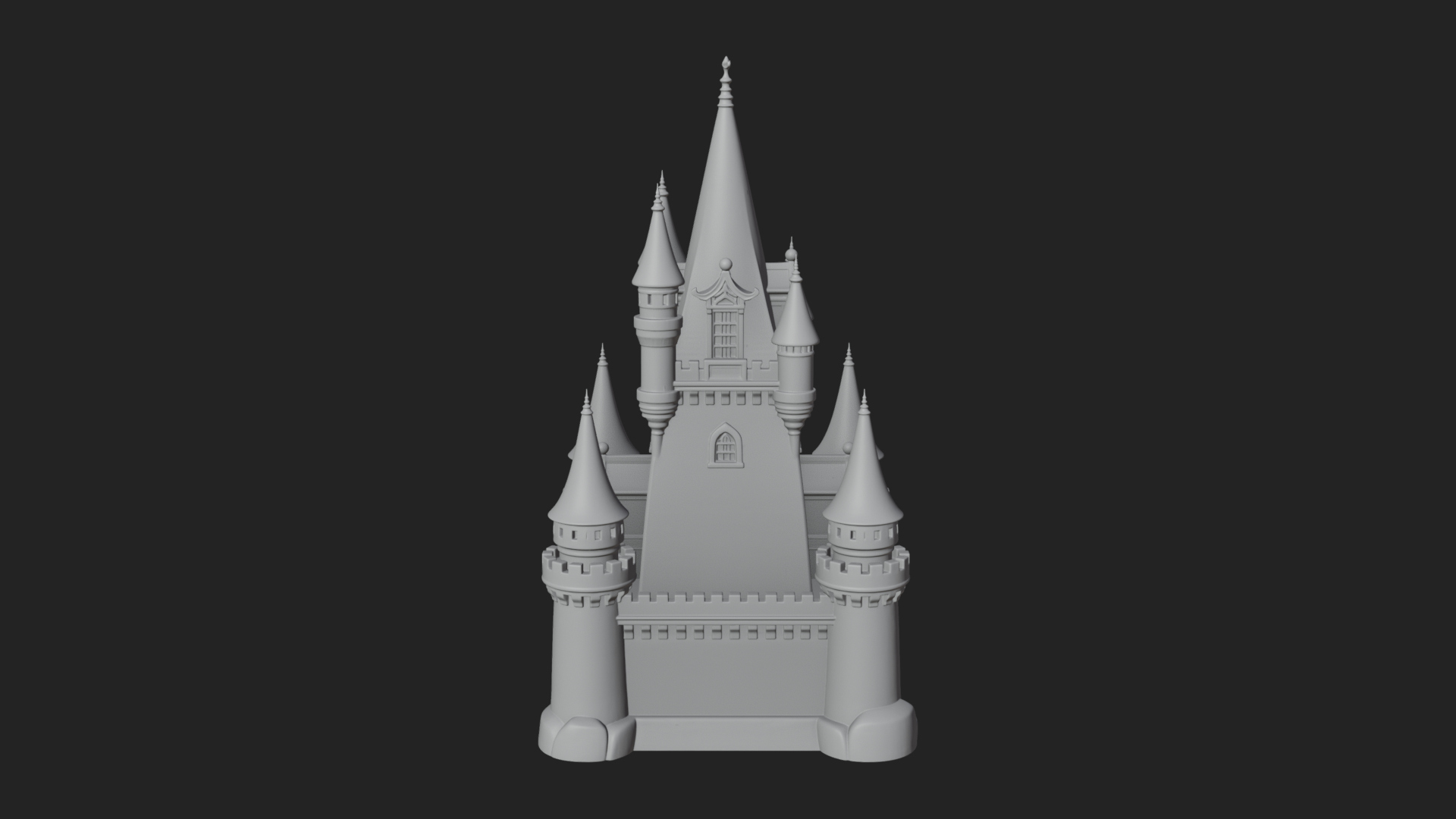 Battlement Castle Tower Design 11 3D Print Model 3D Model