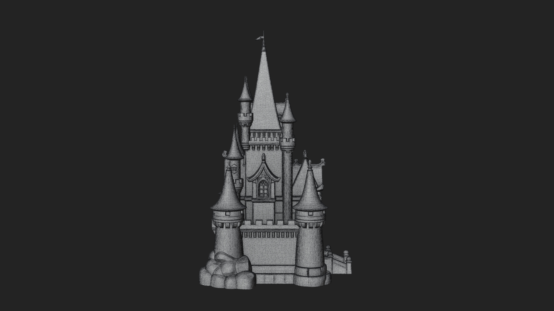 Battlement Castle Tower Design 12 3D Print Model 3D Model