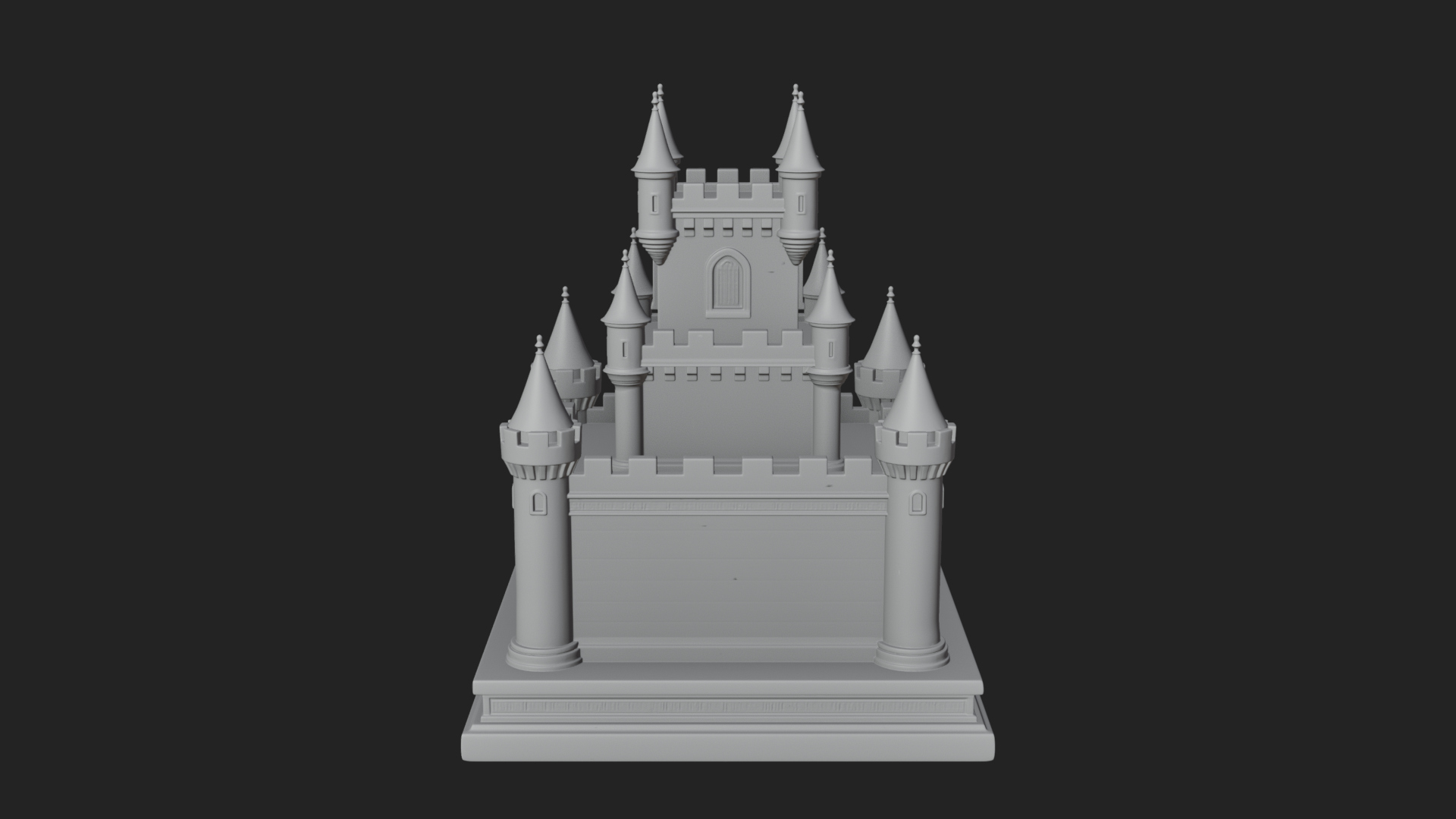 Battlement Castle Tower Design 13 3D Print Model 3D Model