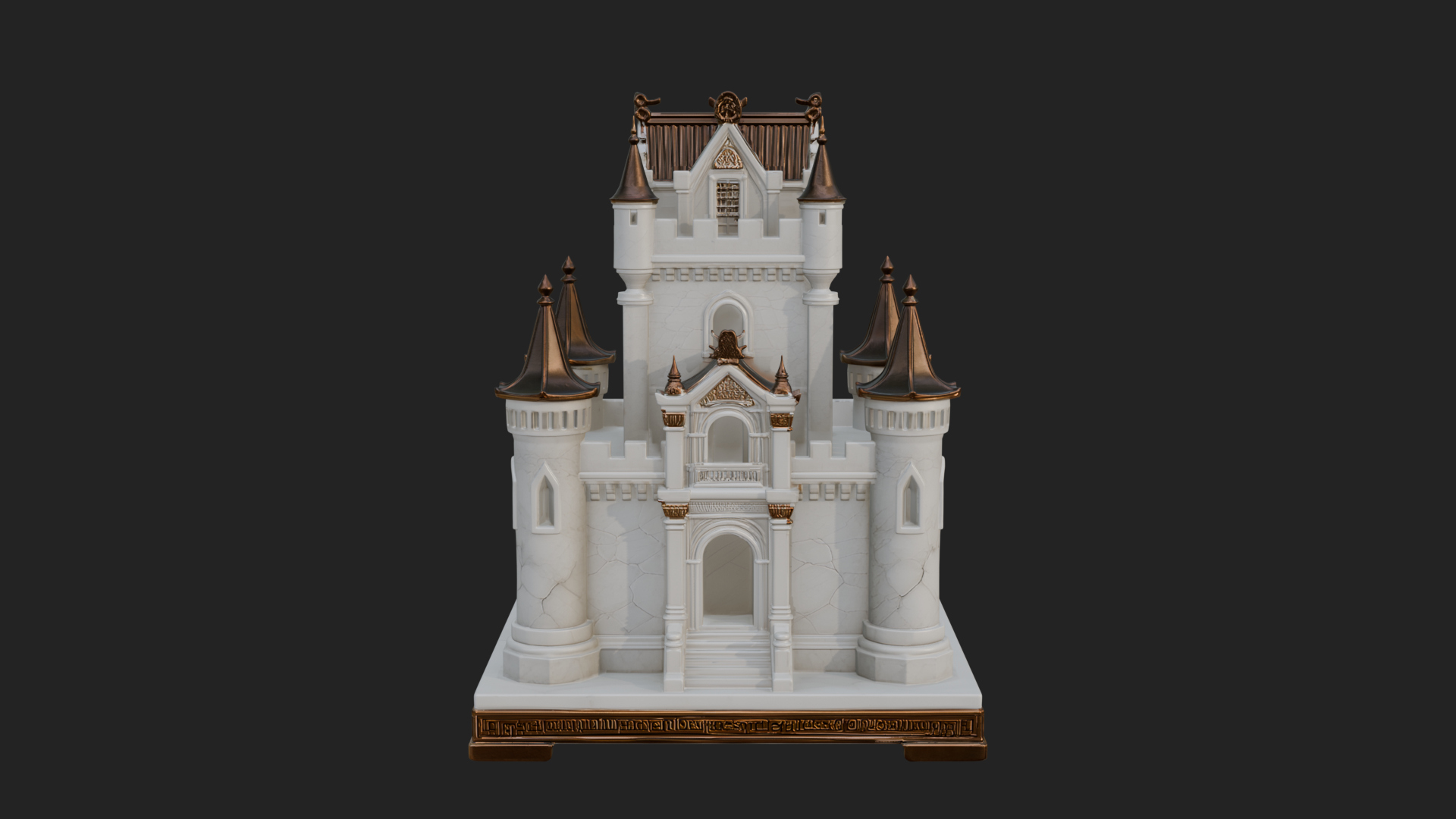 Battlement Castle Tower Design 14 3D Print Model 3D Model