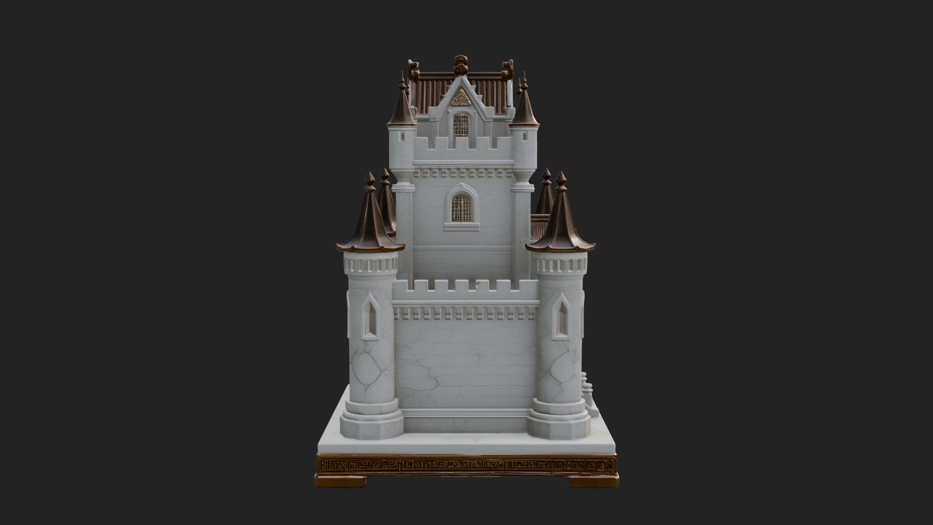 Battlement Castle Tower Design 14 3D Print Model 3D Model