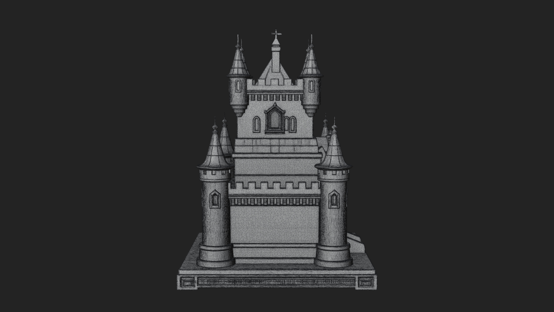 Battlement Castle Tower Design 15 3D Print Model 3D Model