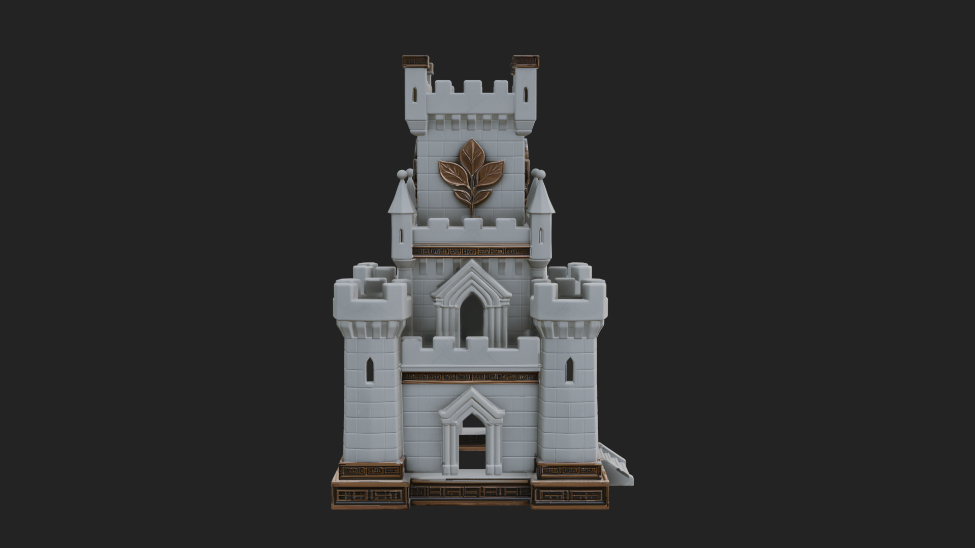 Battlement Castle Tower Design 17 3D Print Model 3D Model