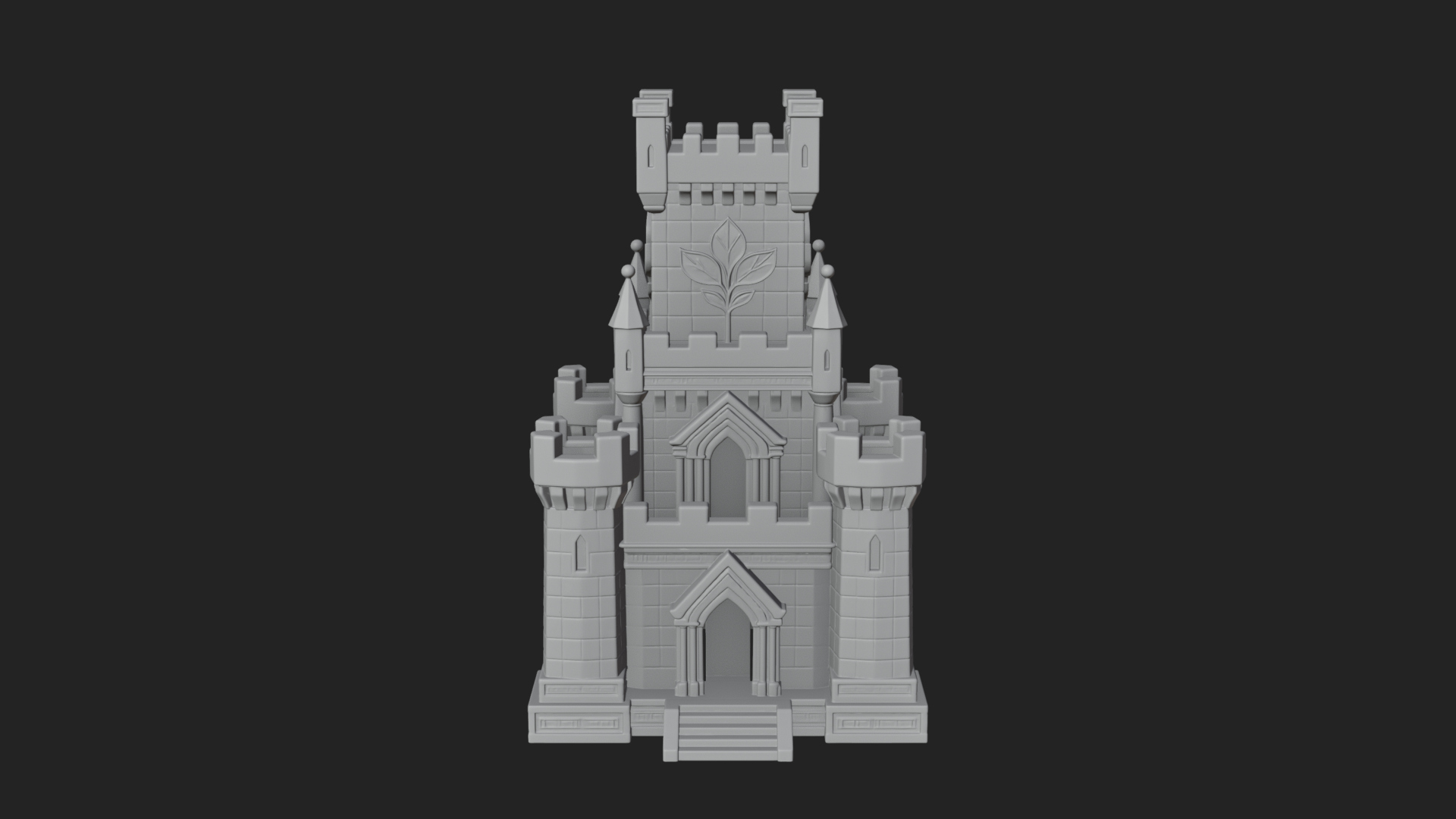 Battlement Castle Tower Design 17 3D Print Model 3D Model