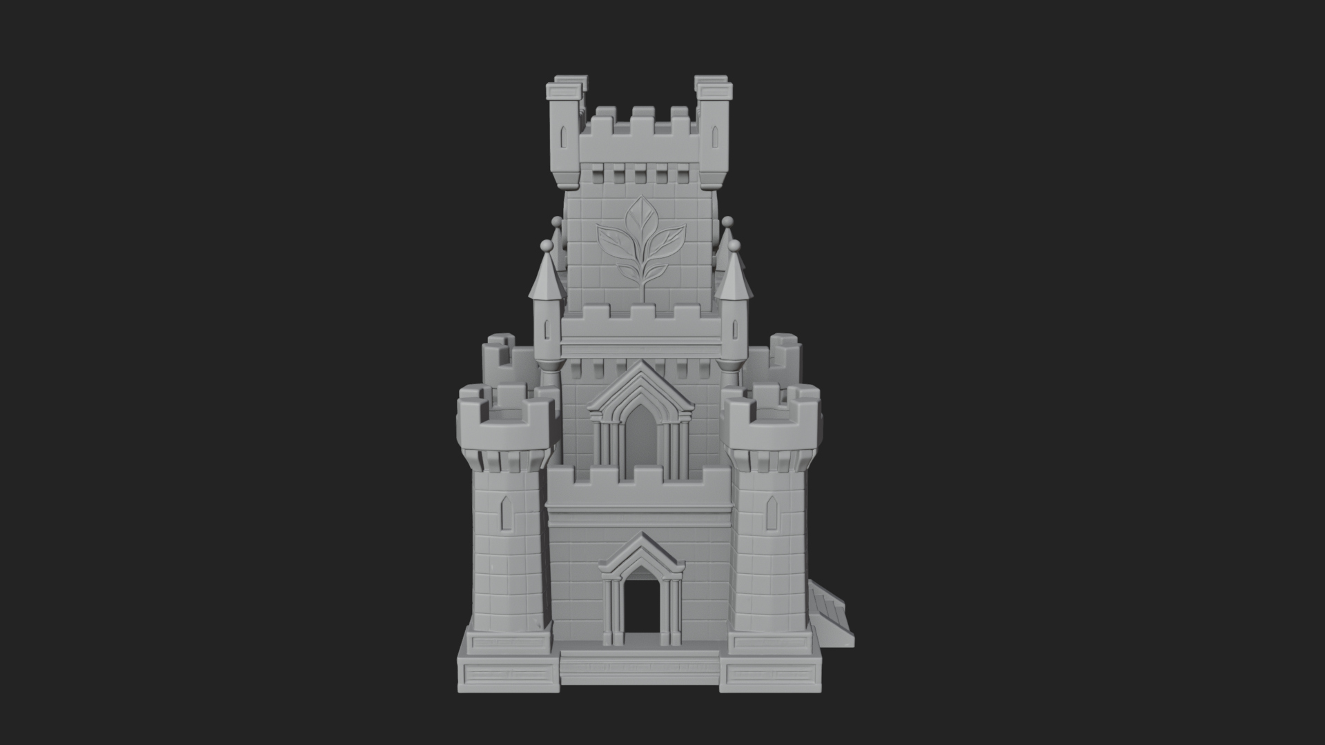 Battlement Castle Tower Design 17 3D Print Model 3D Model