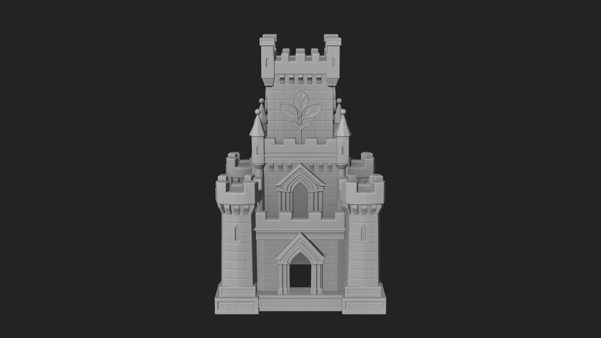 Battlement Castle Tower Design 17 3D Print Model 3D Model