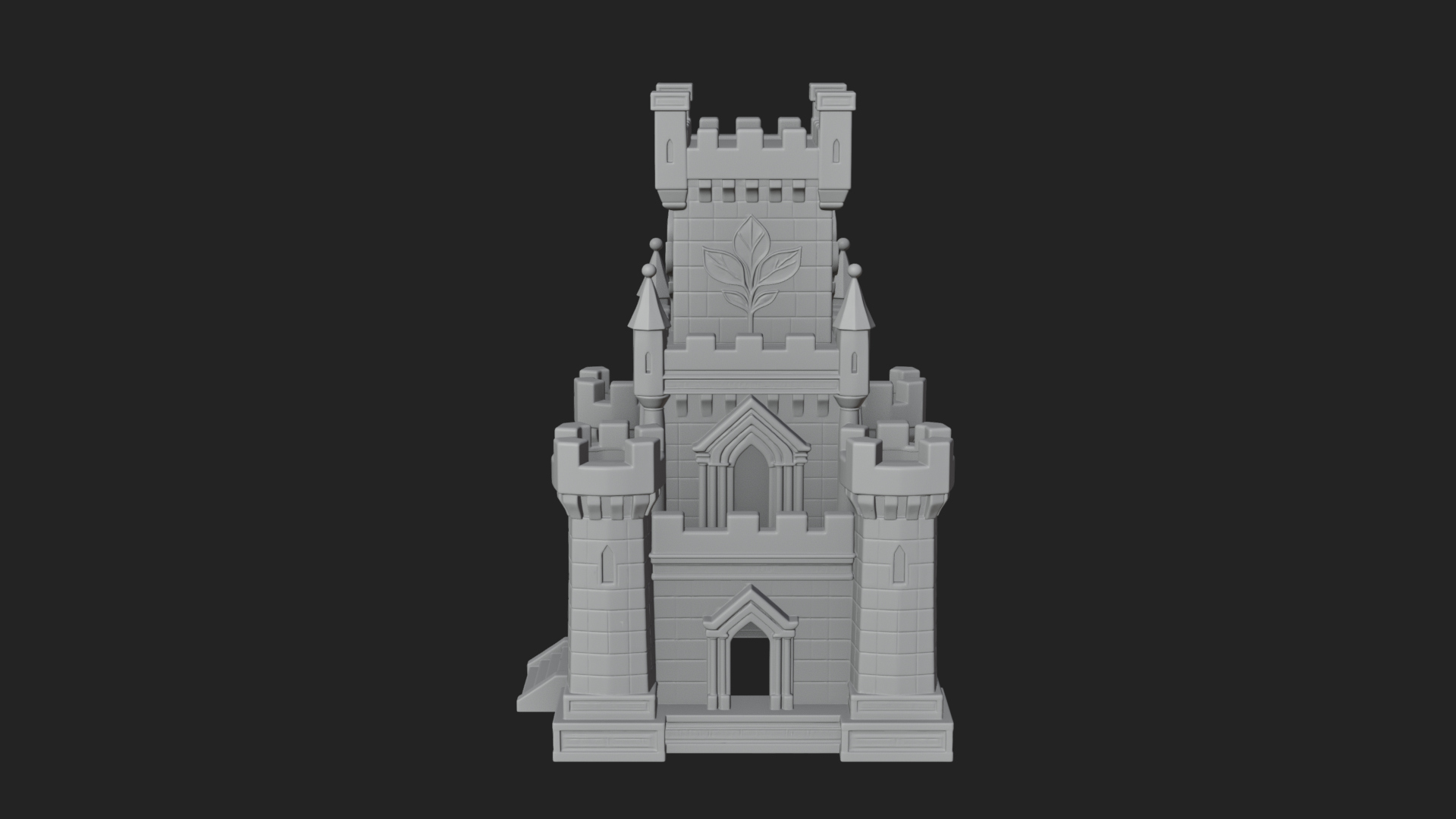 Battlement Castle Tower Design 17 3D Print Model 3D Model