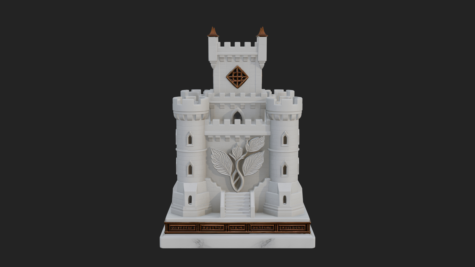 Battlement Castle Tower Design 18 3D Print Model 3D Model