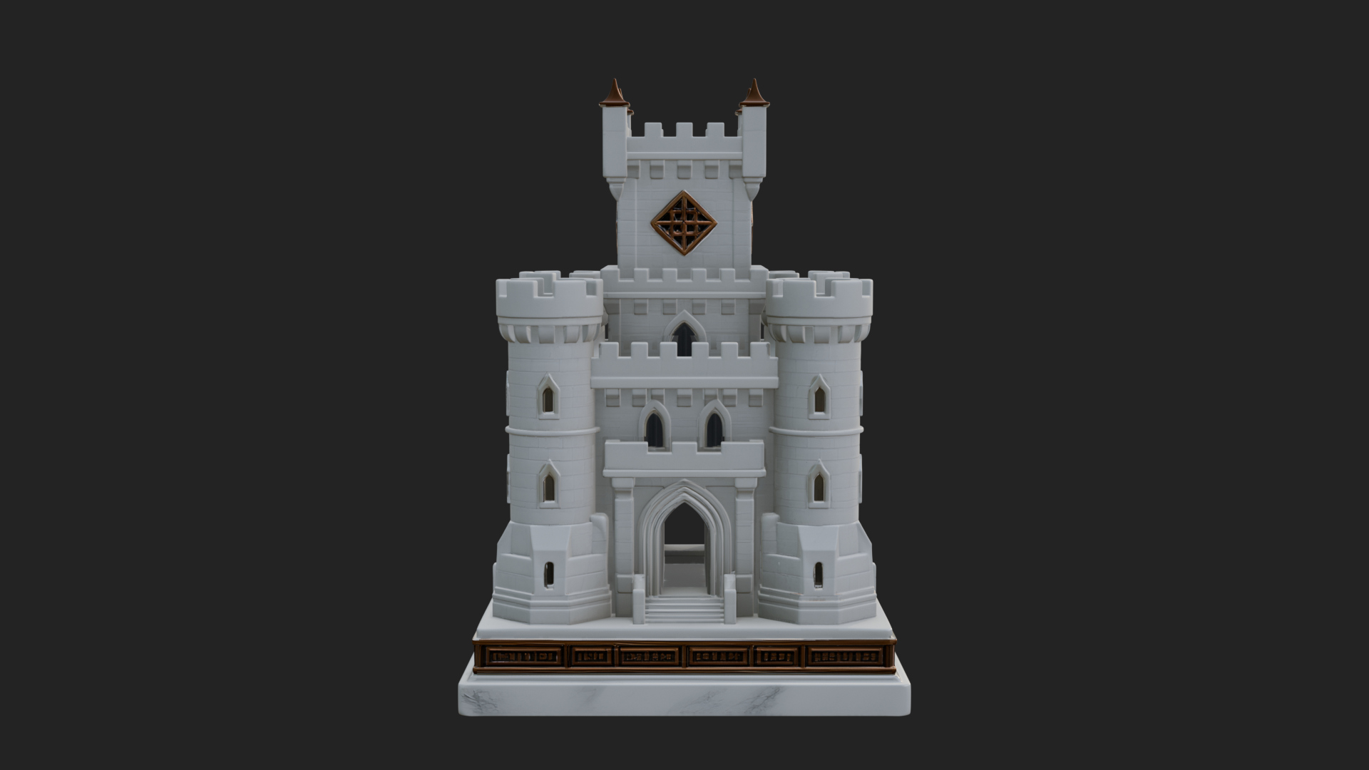 Battlement Castle Tower Design 18 3D Print Model 3D Model