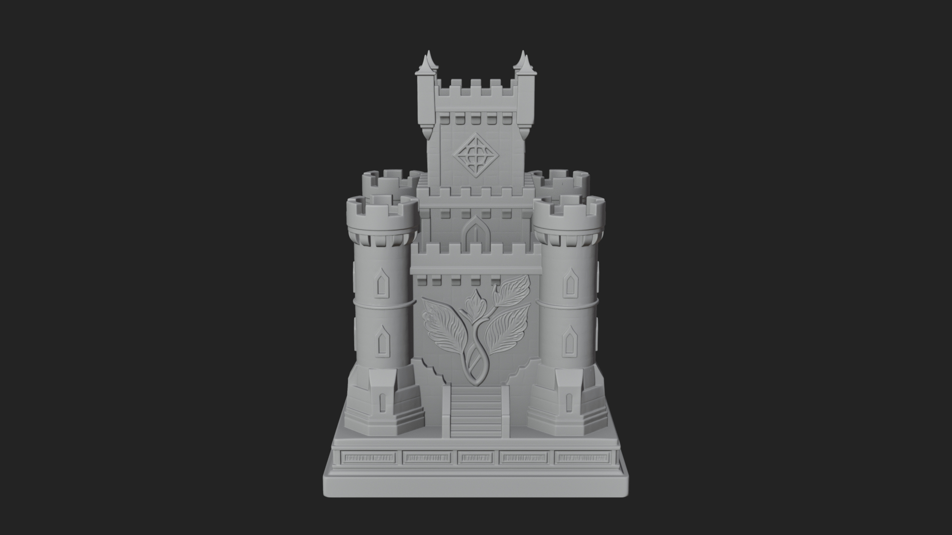 Battlement Castle Tower Design 18 3D Print Model 3D Model