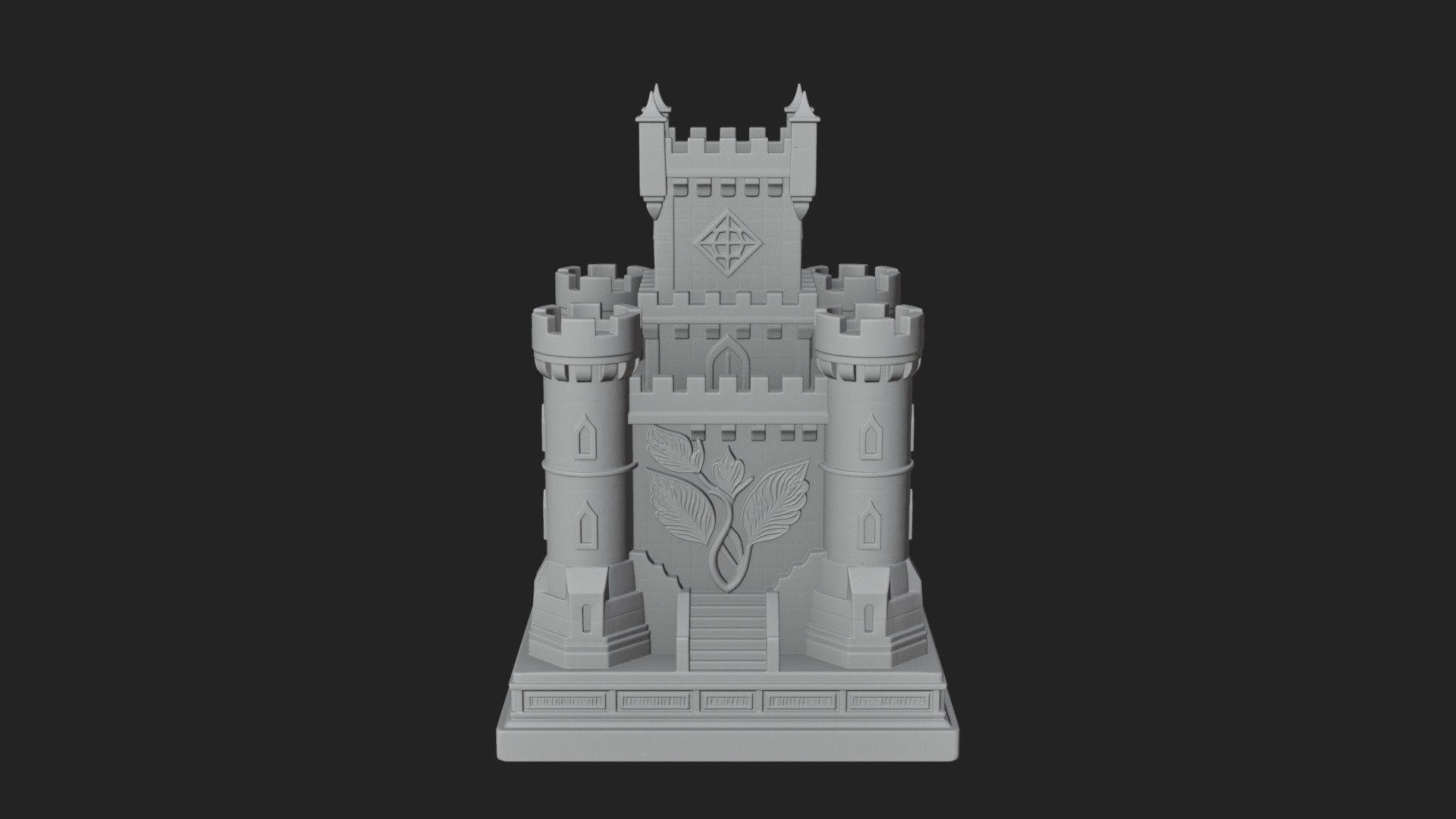 Battlement Castle Tower Design 18 3D Print Model 3D Model
