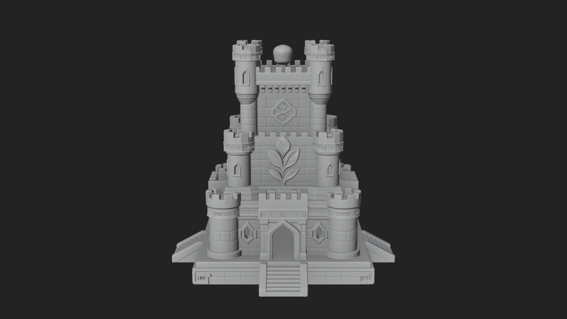Battlement Castle Tower Design 19 3D Print Model 3D Model
