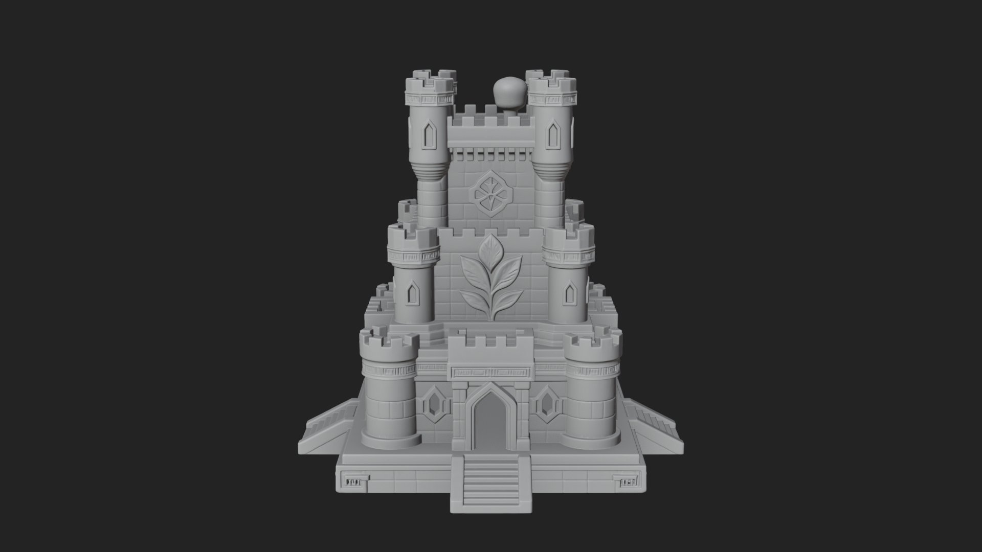 Battlement Castle Tower Design 19 3D Print Model 3D Model