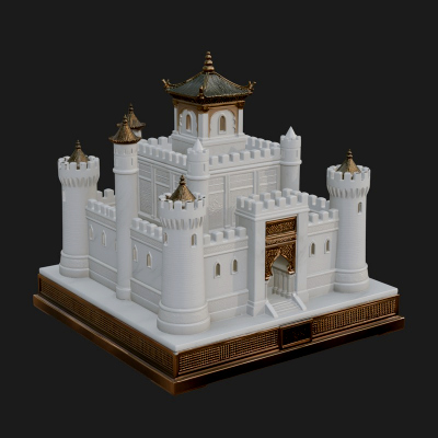 Battlement Castle Tower Design 6 3D Print Model