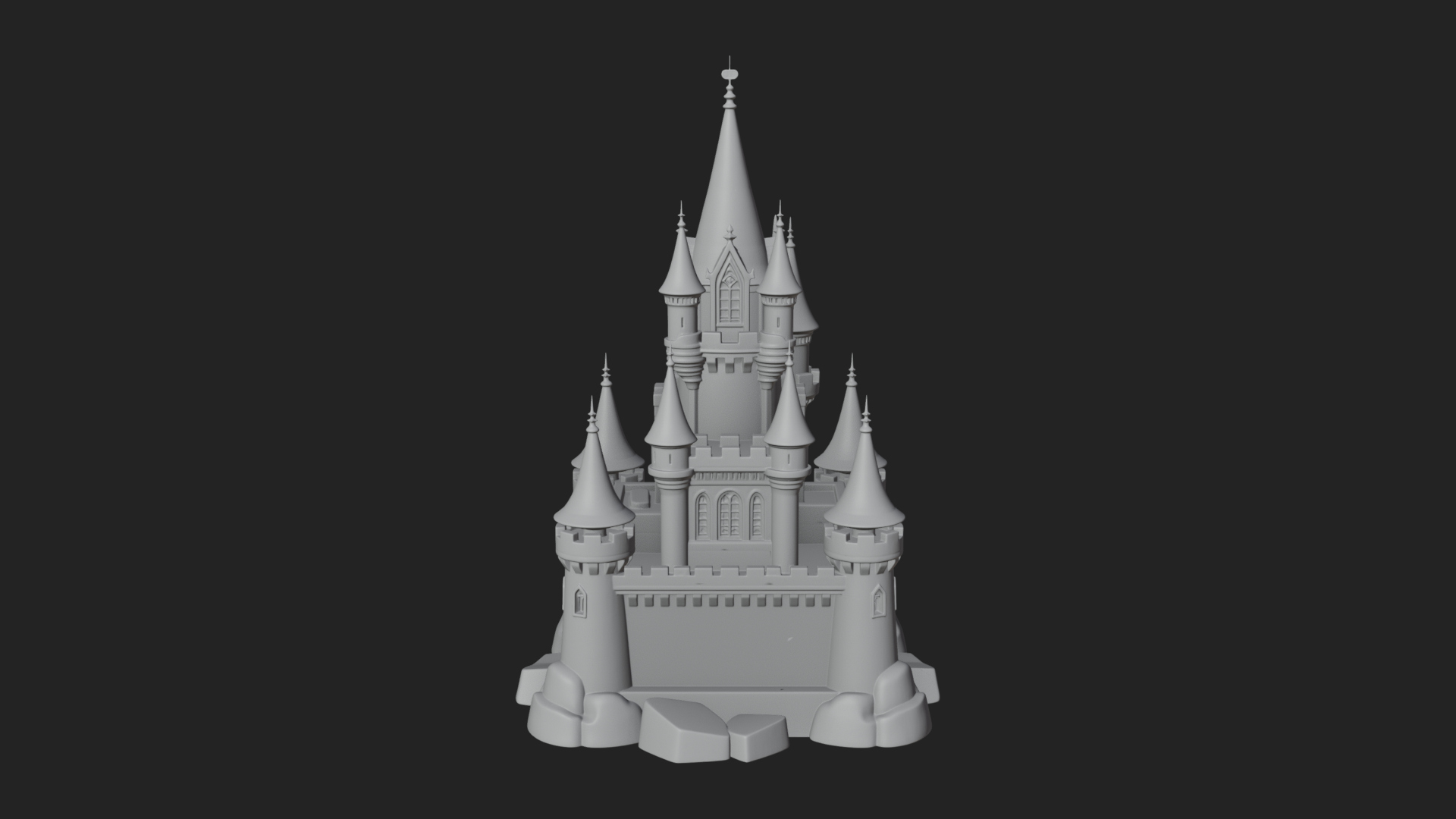 Battlement Castle Tower Design 9 3D Print Model 3D Model