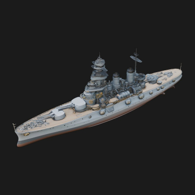 Battleship Model Design 10 3D Print Model