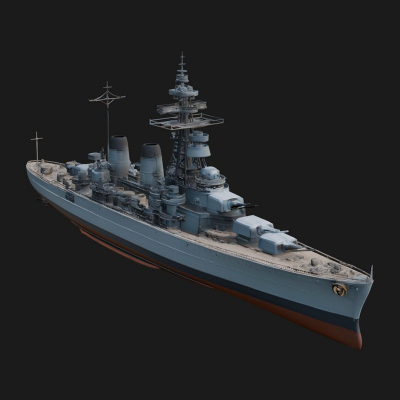 Battleship Model Design 11 3D Print Model