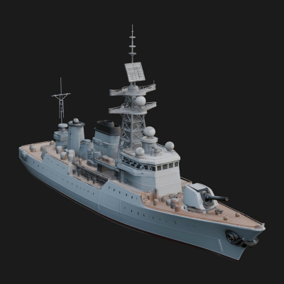 Battleship Model Design 12 3D Print Model