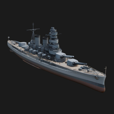 Battleship Model Design 13 3D Print Model