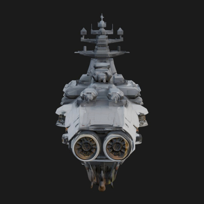 Battleship Model Design 18 3D Print Model