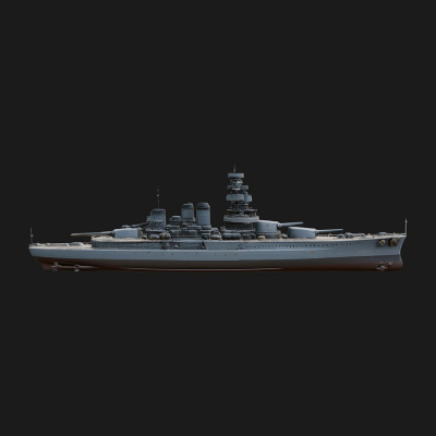 Battleship Model Design 3 3D Print Model