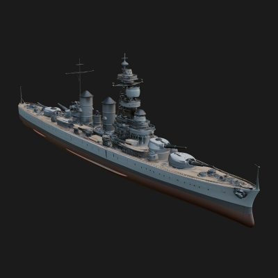 Battleship Model Design 7 3D Print Model