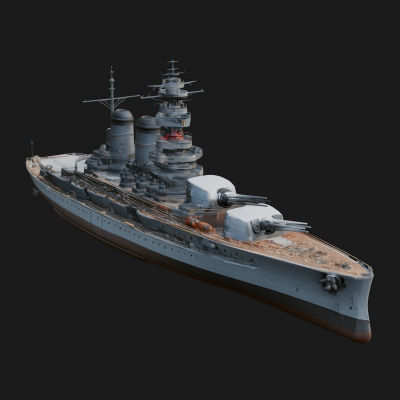 Battleship Model Design 9 3D Print Model