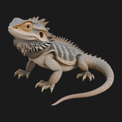 Bearded Dragon Statue Design 1 3D Print Model
