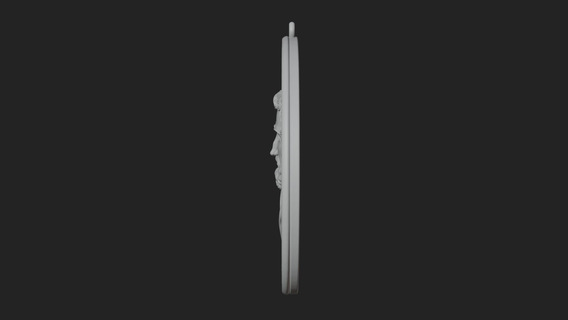 Bearded Saint Oval Relief Plaque Design 4 3D Print Model 3D Model
