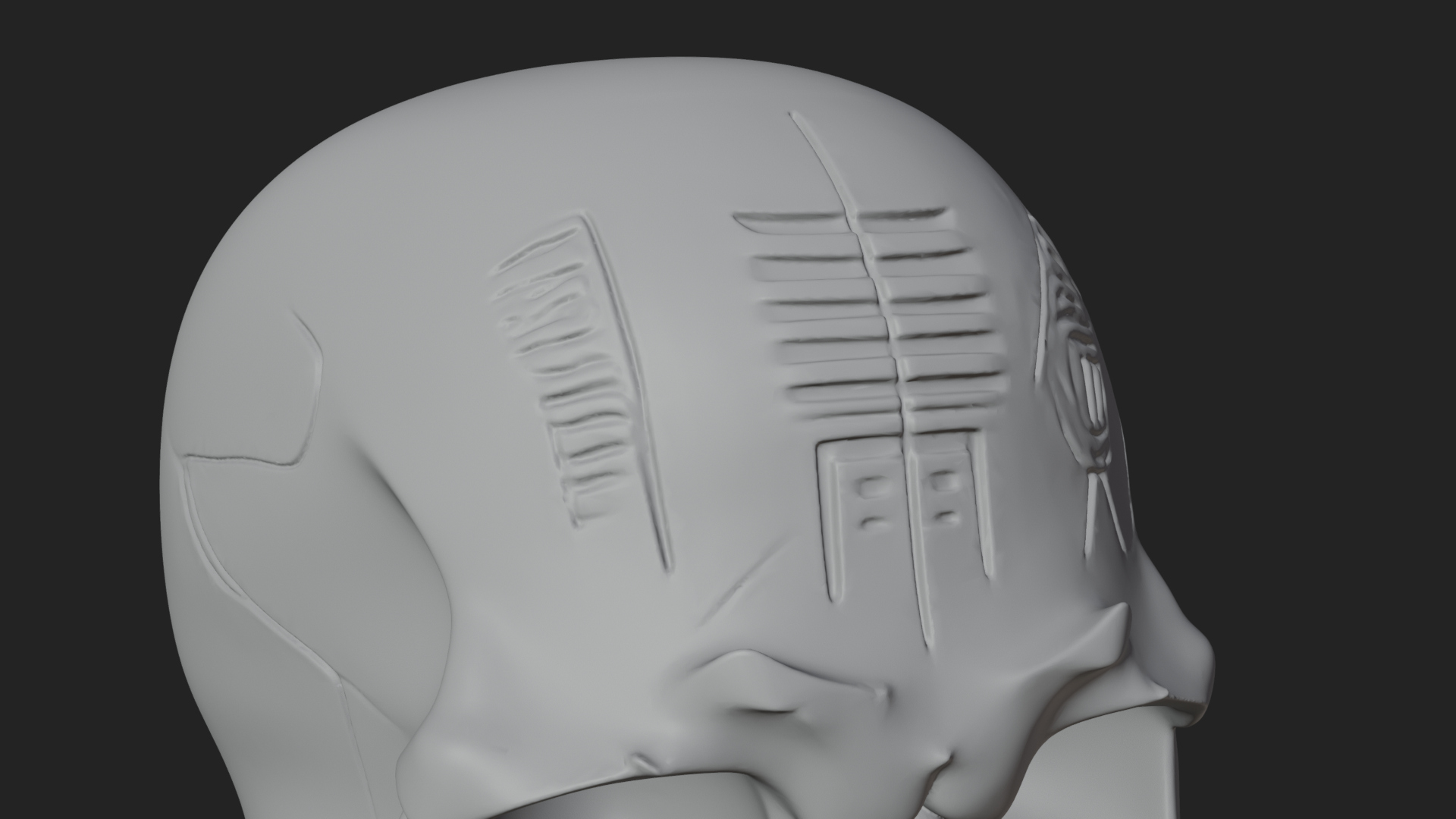 Bearded Skeleton Bust Statue Design 1 3D Print Model 3D Model