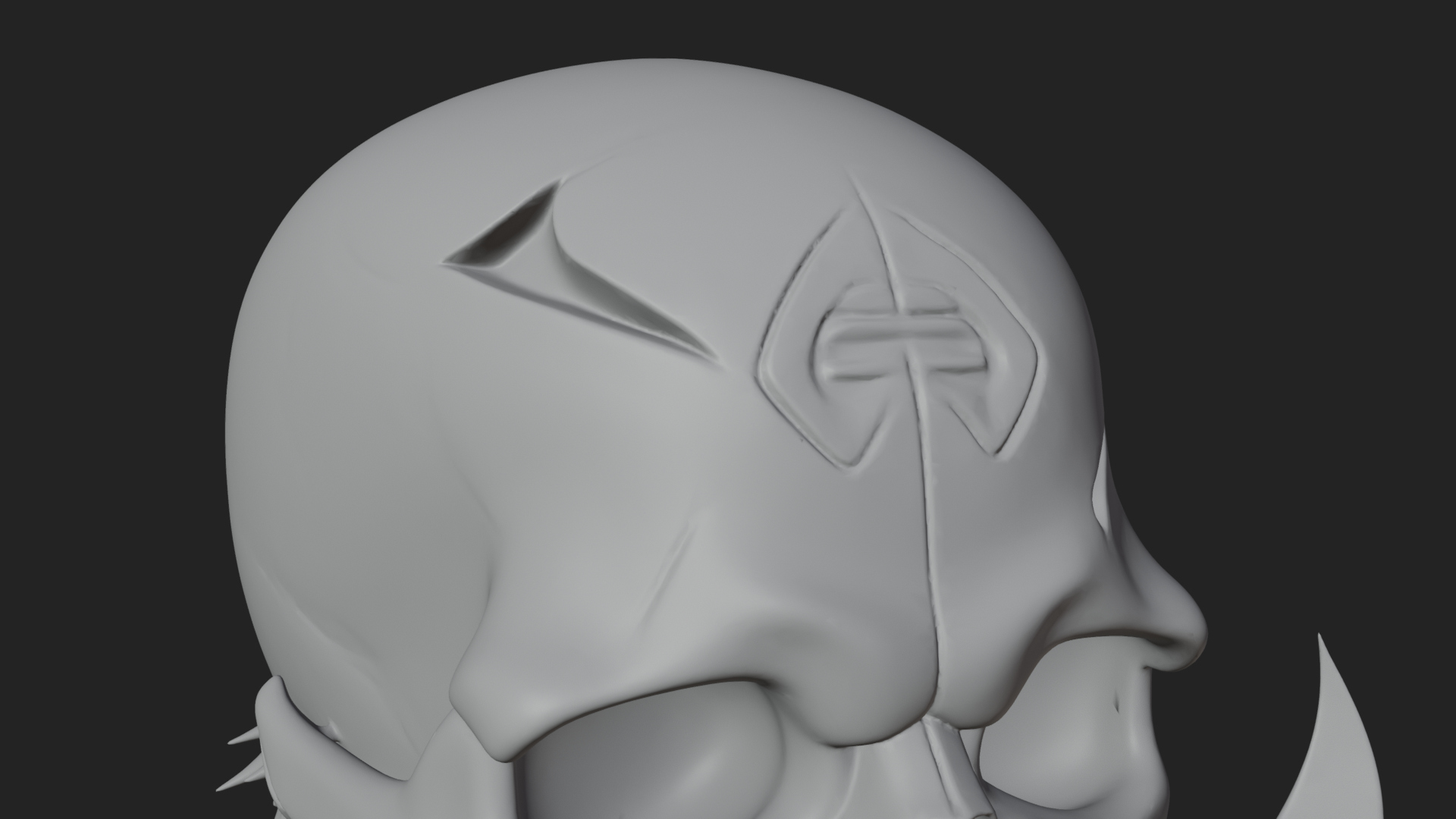 Bearded Skeleton Bust Statue Design 3 3D Print Model 3D Model