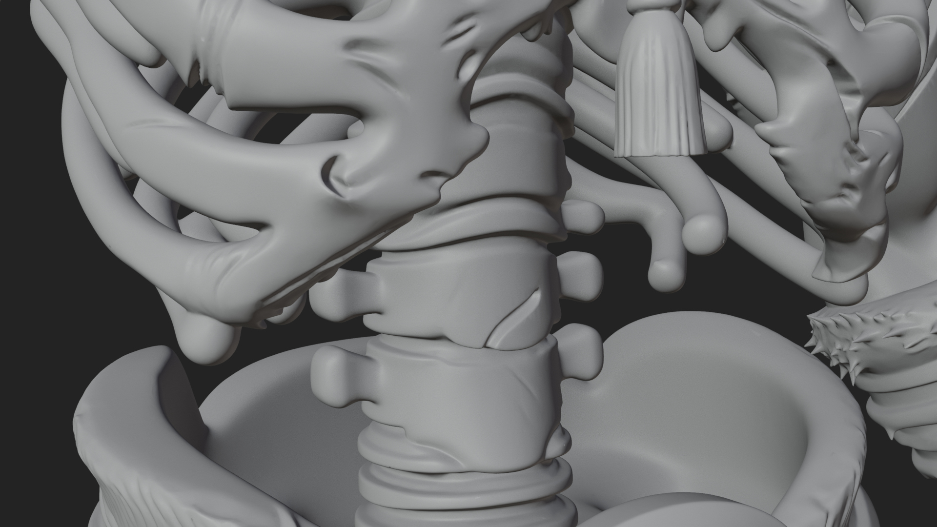 Bearded Skeleton Bust Statue Design 3 3D Print Model 3D Model