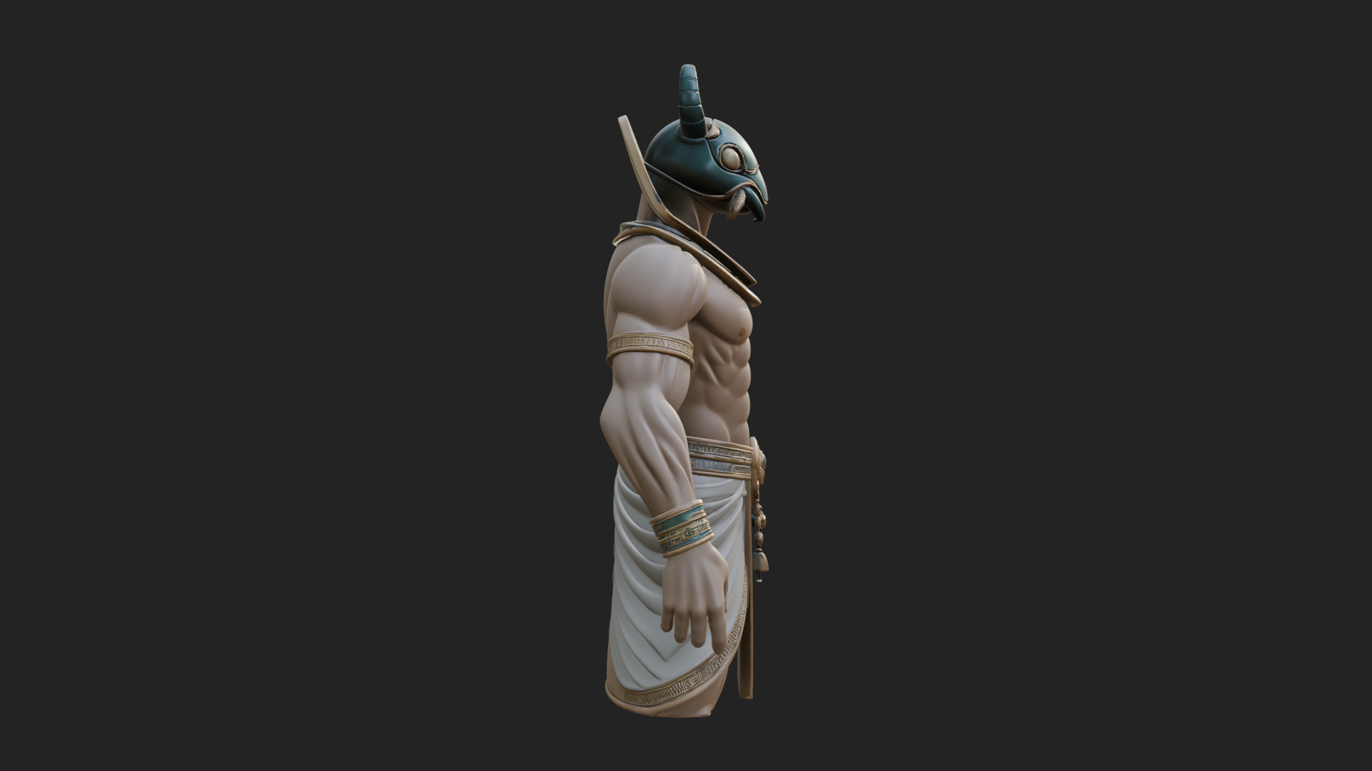 Beast Headed Egyptian God Statue Design 1 3D Print Model 3D Model