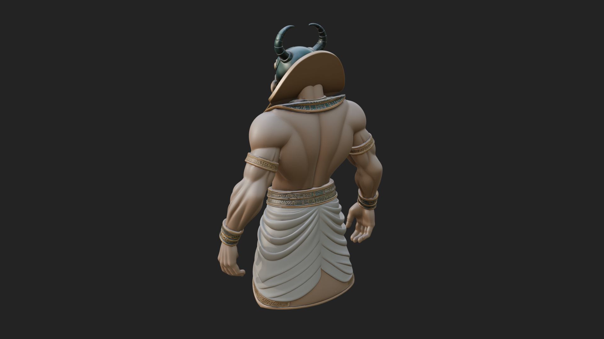Beast Headed Egyptian God Statue Design 1 3D Print Model 3D Model