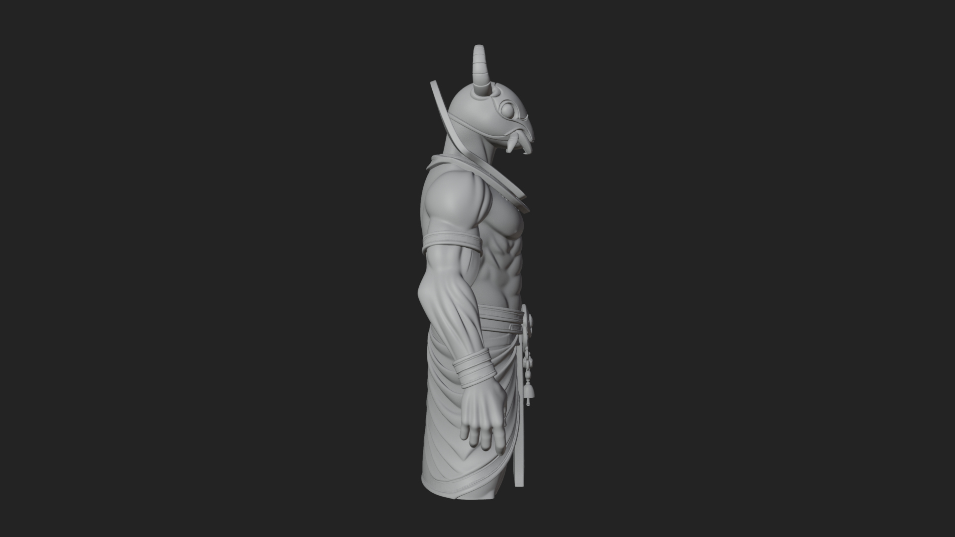 Beast Headed Egyptian God Statue Design 1 3D Print Model 3D Model