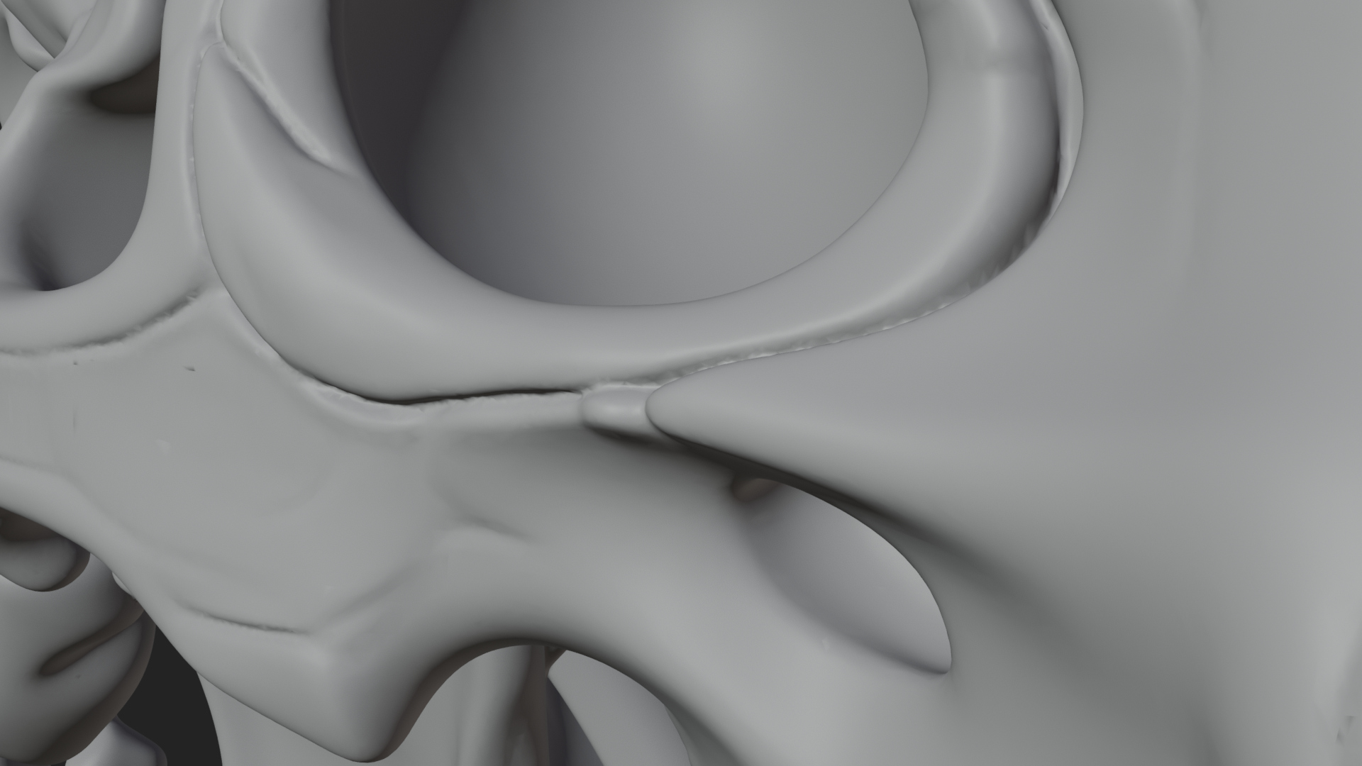 Beast Skull Skeleton Statue Design 2 3D Print Model 3D Model