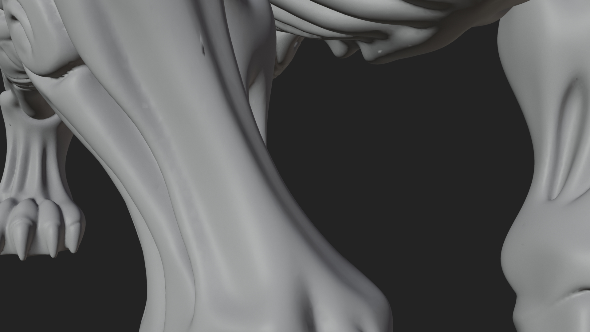Beast Skull Skeleton Statue Design 3 3d Print Model 3D Model