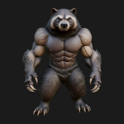 Beast Warrior Statue Design 1 3D Print Model