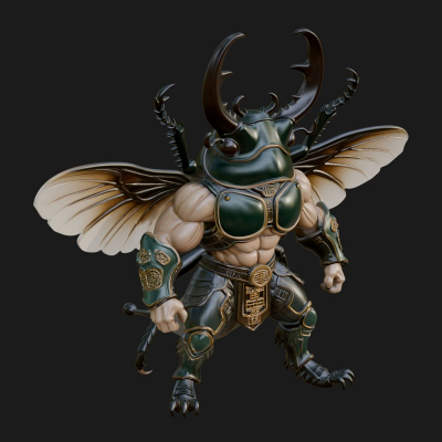 Beast Warrior Statue Design 4 3D Print Model