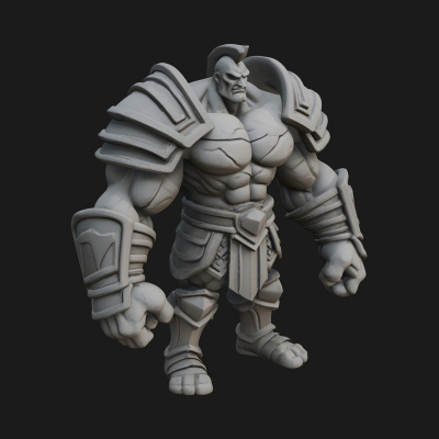 Beast Warrior Statue Design 7 3D Print Model